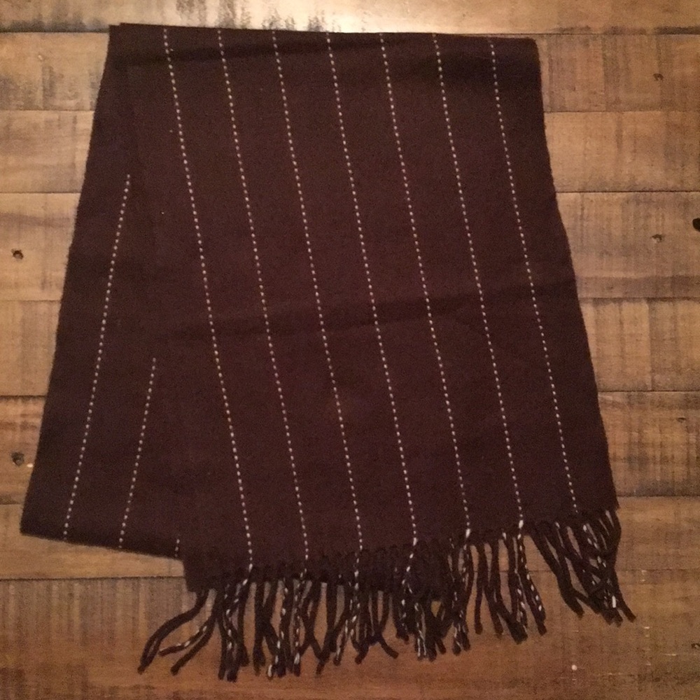 Chocolate brown with pink dotted stripes